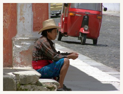 Antigua man on step